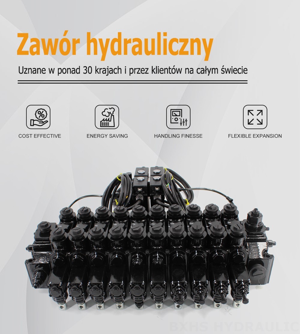 DCV150-10-NPT Ręczne i elektrohydrauliczne 10 Szpul Zawór kierunkowy sekcyjny